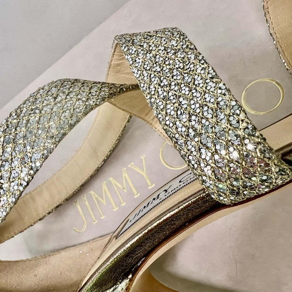 Jimmy Choo Gold/Silver Women's Heels New With Box - Picture 7 of 13